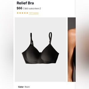 EBY Relief Bra in Black NWT